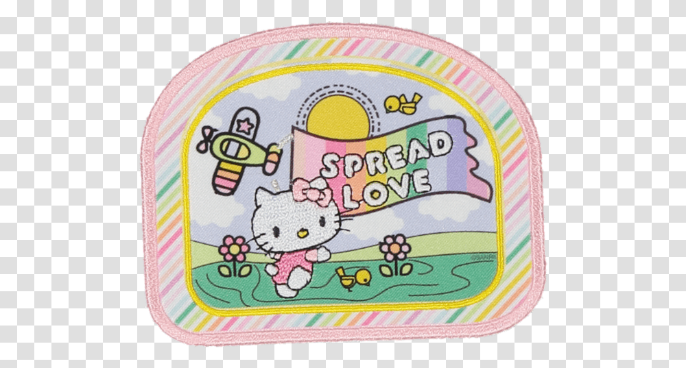 Hello Kitty Spread Love Embroidered Decorative, Rug, Applique Transparent Png