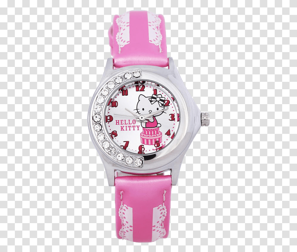 Hello Kitty Watch Child, Wristwatch, Clock Tower, Architecture, Building Transparent Png