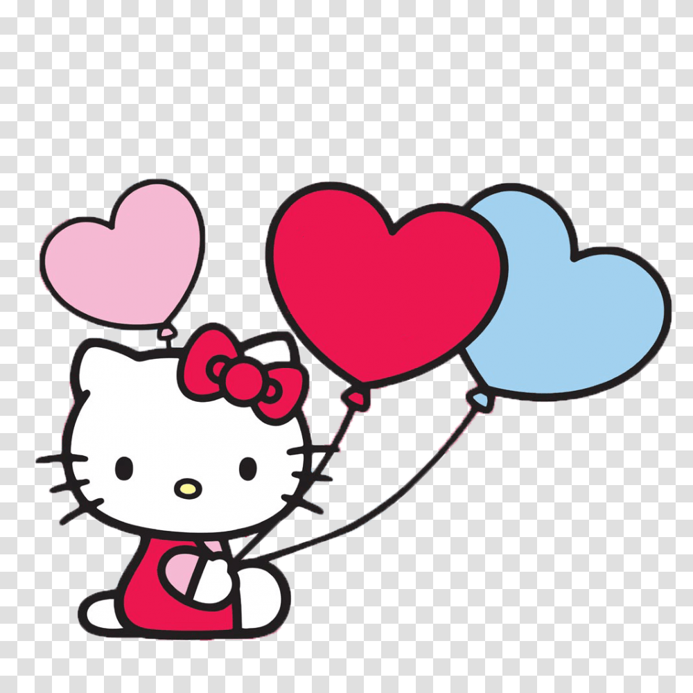 Hello Kitty With Balloons, Heart, Dynamite, Bomb, Weapon Transparent Png