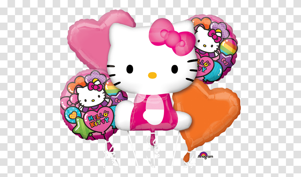 Hello Kitty With Balloons, Toy, Plush, Doll Transparent Png