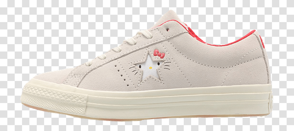 Hello Kitty X Converse Chuck Taylor One Star Grey Plimsoll, Shoe, Footwear, Clothing, Apparel Transparent Png