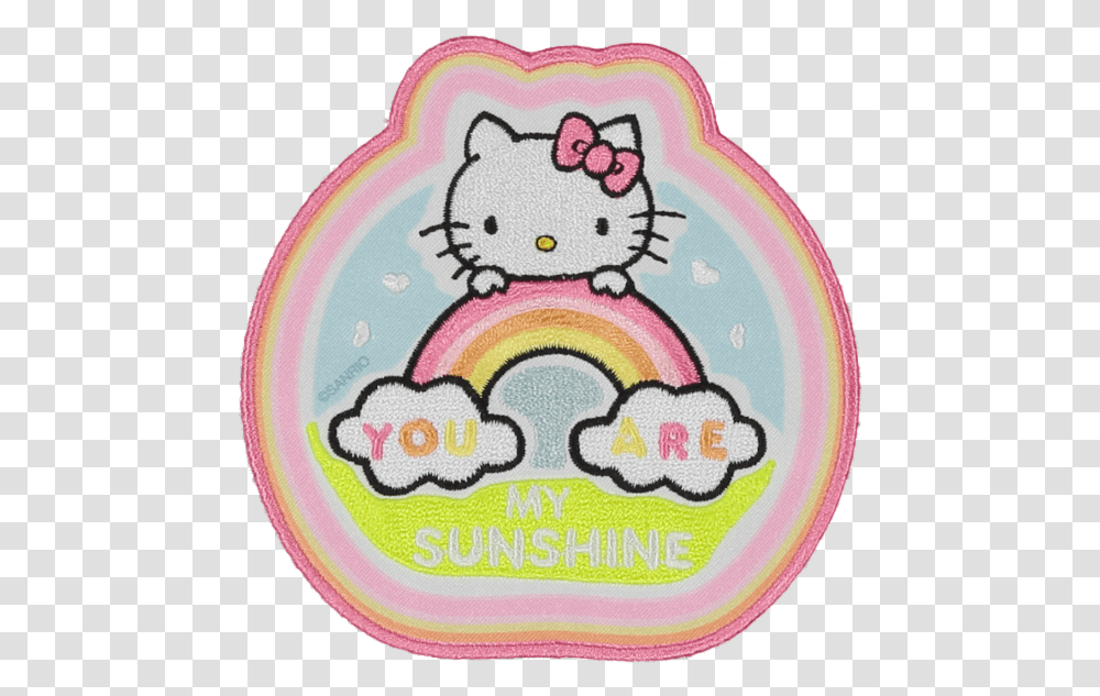 Hello Kitty You Are My Sunshine Patch Hello Kitty Wallpaper 4k, Embroidery, Pattern, Birthday Cake, Dessert Transparent Png