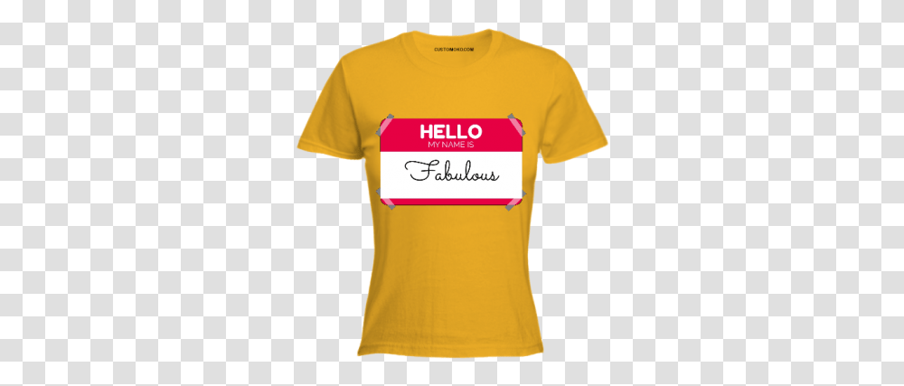 Hello My Name Is Fabulous Tshirt Active Shirt, Clothing, Apparel, T-Shirt Transparent Png