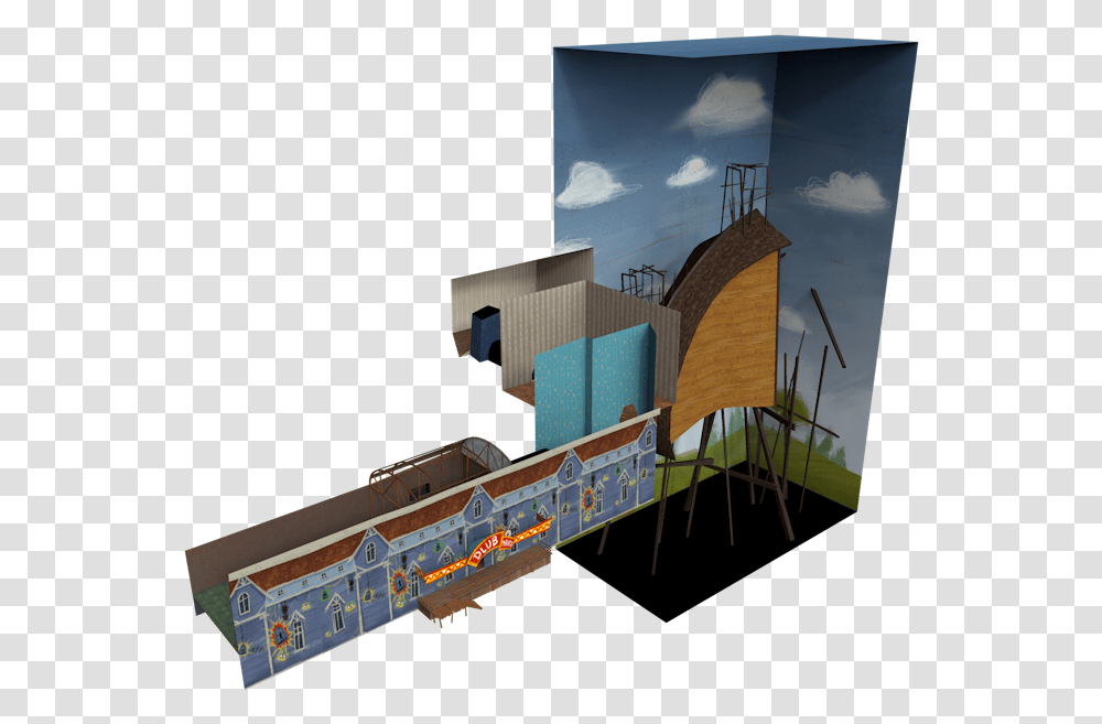 Hello Neighbor House Art, Handrail, Building, Architecture, Minecraft Transparent Png