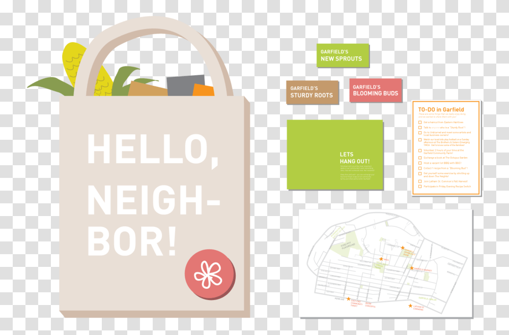 Hello Neighbor Is A Community Outreach Initiative Signage, Bag, Shopping Bag, Paper Transparent Png