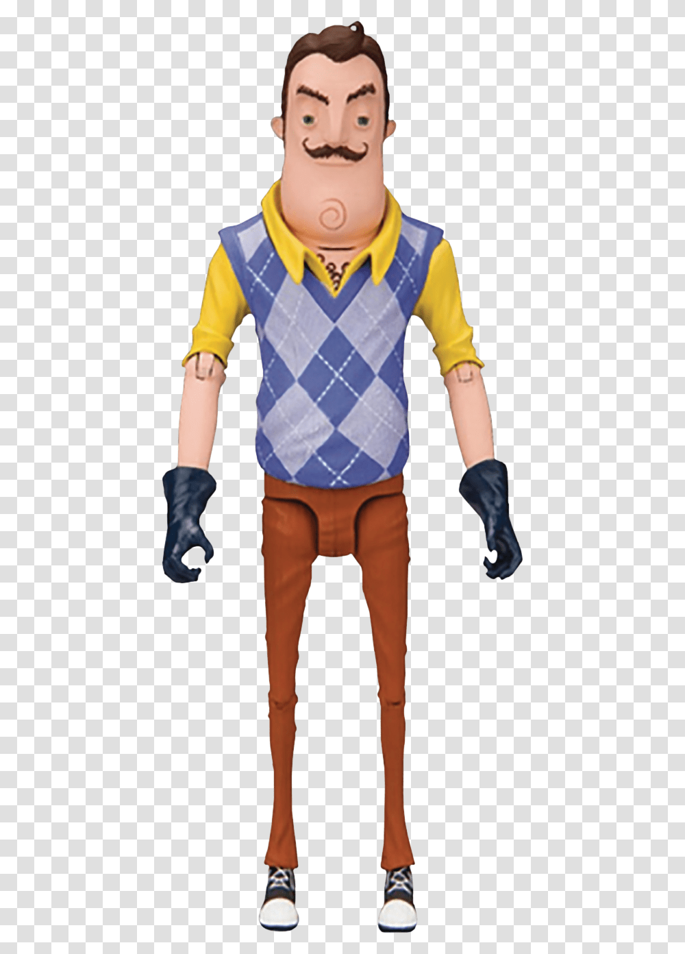 Hello Neighbor The Neighbor 5 Action Figure By Mcfarlane Hello Neighbor Action Figure, Costume, Person, Boy Transparent Png