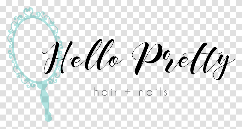 Hello Pretty Hair Calligraphy, Handwriting, Letter, Label Transparent Png