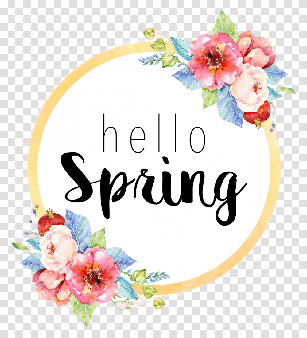 Hello Spring Hello Spring Free Printable, Floral Design, Pattern Transparent Png