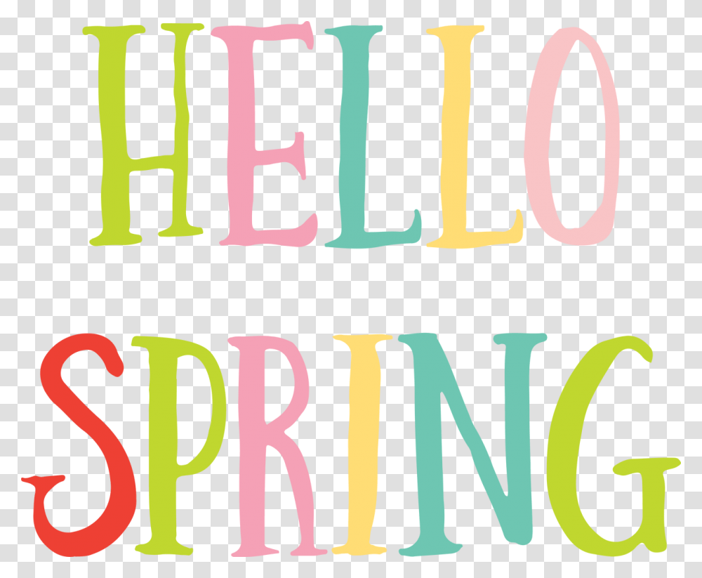 Hello Spring, Alphabet, Number Transparent Png