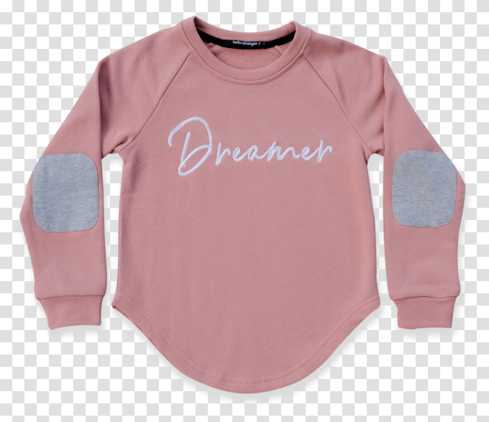Hello Stranger Dreamer Scoop Crew Pink Smoke Clothing, Apparel, Sleeve, Long Sleeve, Sweater Transparent Png