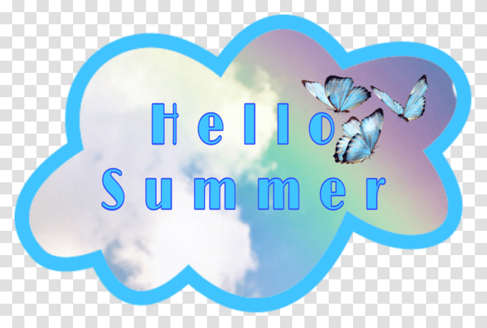 Hello Summer Wolke Moniquelisa Ragdoll Kitty And Butterflies, Purple, Light, Heart, Animal Transparent Png