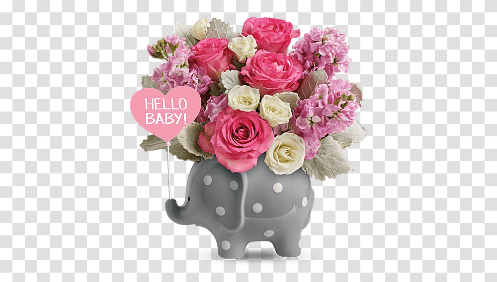 Hello Sweet Baby - Pink Flowers For Baby Girl, Plant, Blossom, Flower Bouquet, Flower Arrangement Transparent Png