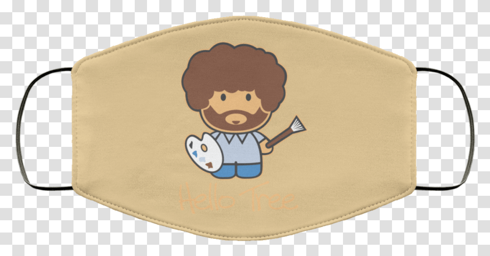 Hello Tree Bob Ross Face Mask Cloth Face Mask Transparent Png