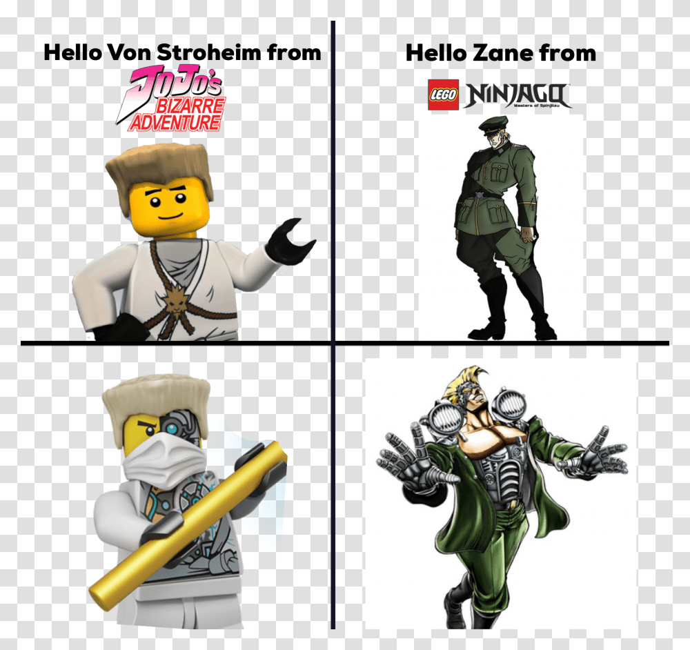 Hello Von Stroheim From Hello Zane From Ninago Lego Lego Ninjago Zane Season, Person, People, Team Sport, Baseball Transparent Png