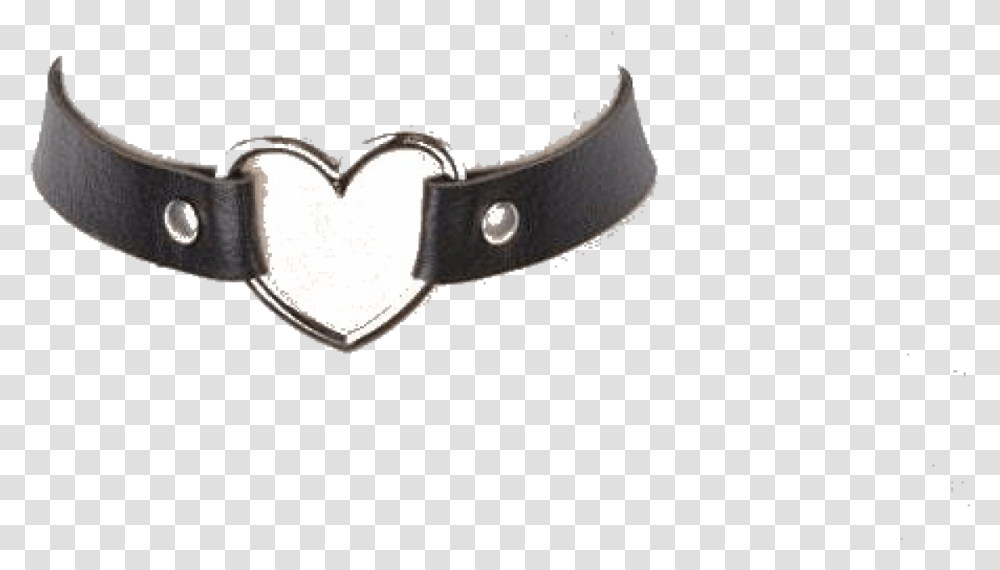 Helloexo Necklaces Leather Heart Choker Trendmenet Black Heart Choker, Belt, Accessories, Accessory, Buckle Transparent Png