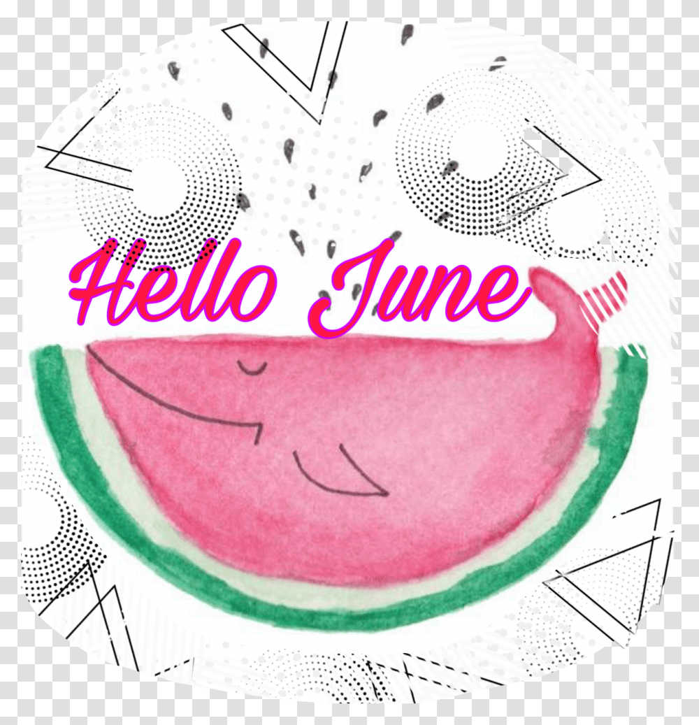 Hellojune Watermelonvibes Freetoedit Watermelon, Plant, Fruit, Food, Birthday Cake Transparent Png