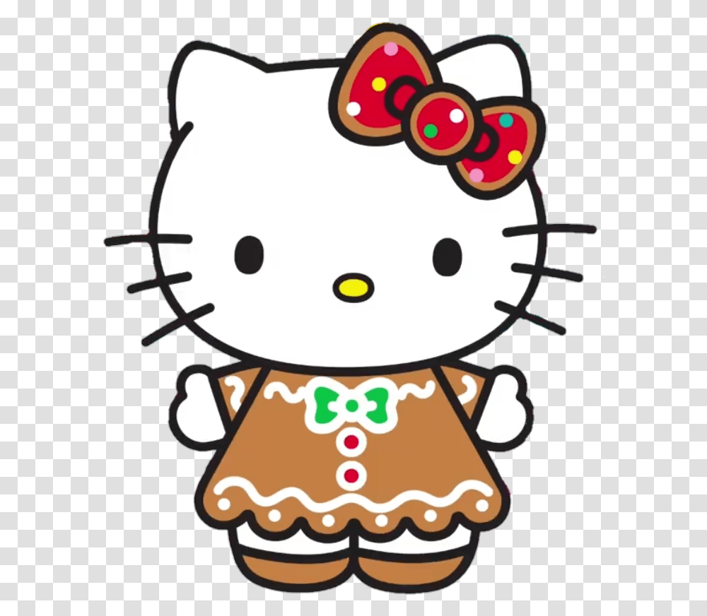 Hellokitty Christmas Kawaii Sanrio Freetoedit Hello Kitty Head, Cookie, Food, Biscuit, Birthday Cake Transparent Png
