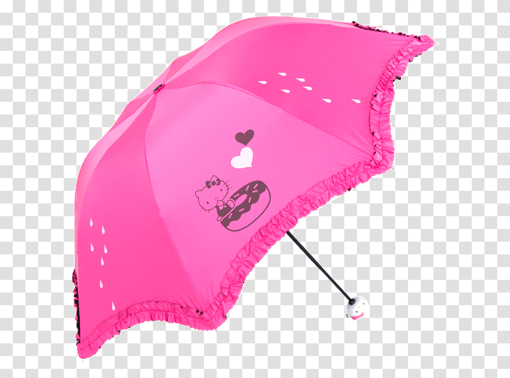 Hellokitty Hello Kitty Umbrella Umbrella Black Collar Umbrella, Apparel, Baseball Cap, Hat Transparent Png