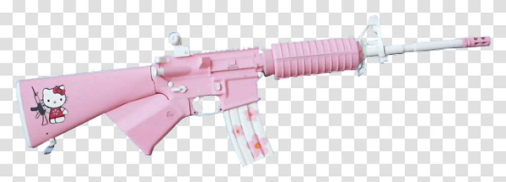 Hellokitty Pink Kawaii Anime Pinkaesthetic Aesthetic Aesthetic Hello Kitty, Gun, Weapon, Weaponry, Rifle Transparent Png