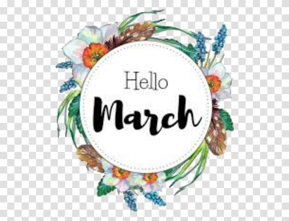 Hellomarch March Hellospring Spring 2018 Decoration Months And Their Personalities, Floral Design, Pattern Transparent Png