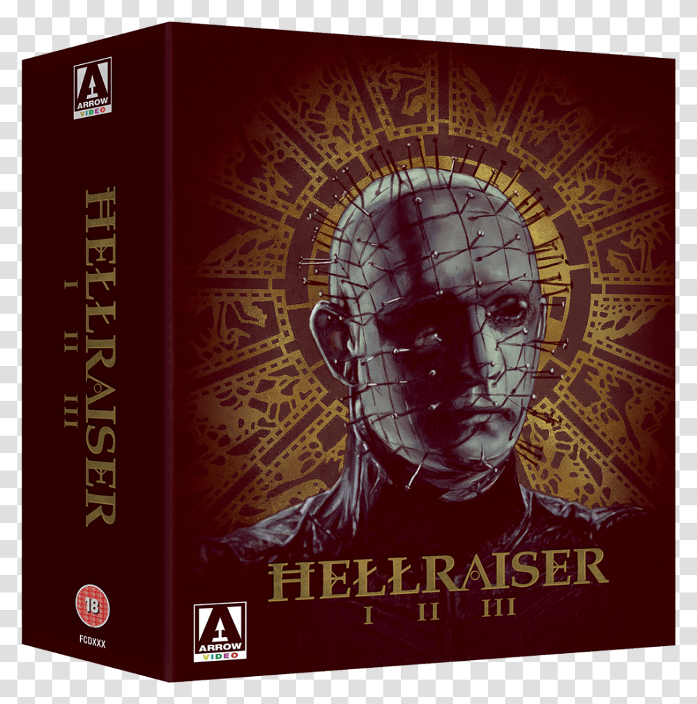 Hellraiser Trilogy Box Set Blu Ray Image Hellraiser Head Blu Ray, Poster, Advertisement, Person Transparent Png