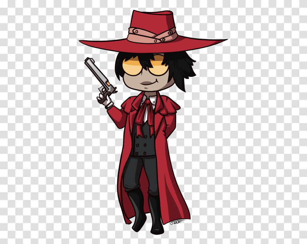 Hellsing Hellsing Ultimate Chibi Hd, Person, Weapon, Hat Transparent Png