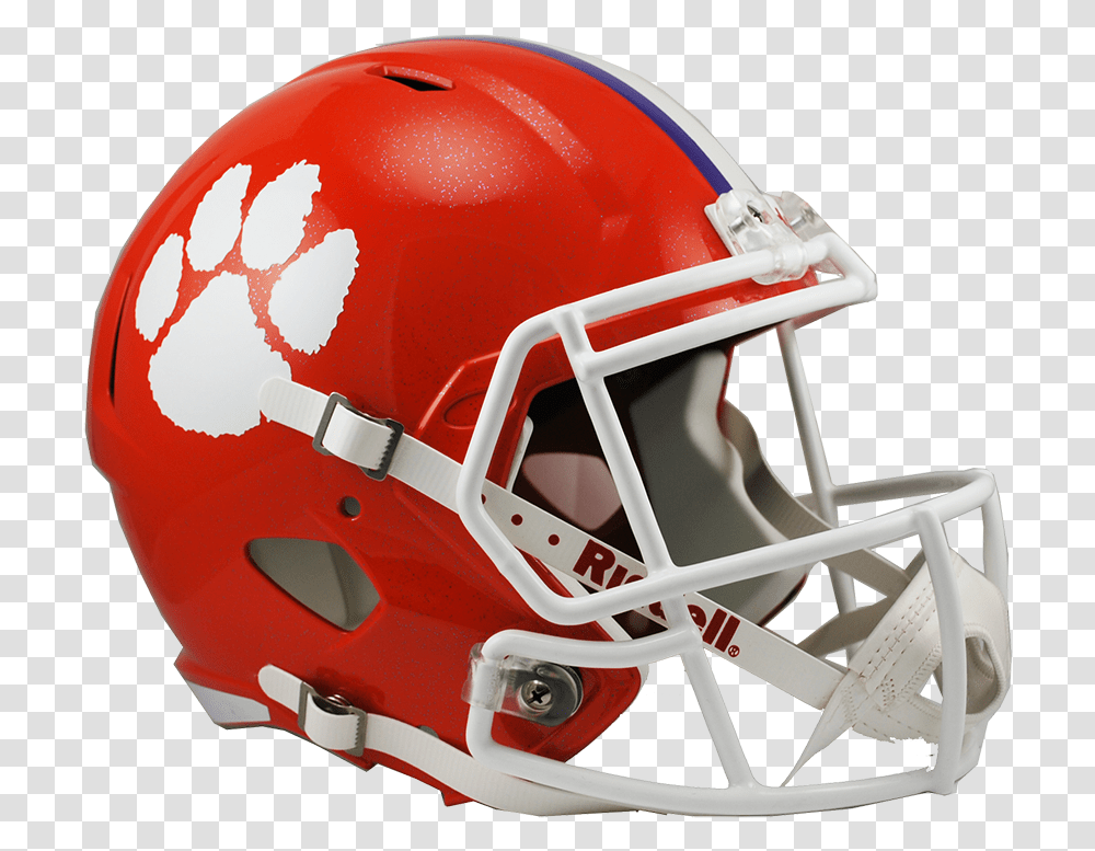 Helmet Clipart Clemson Free For Clemson Tigers Football Helmet, Clothing, Apparel, Team Sport, Sports Transparent Png