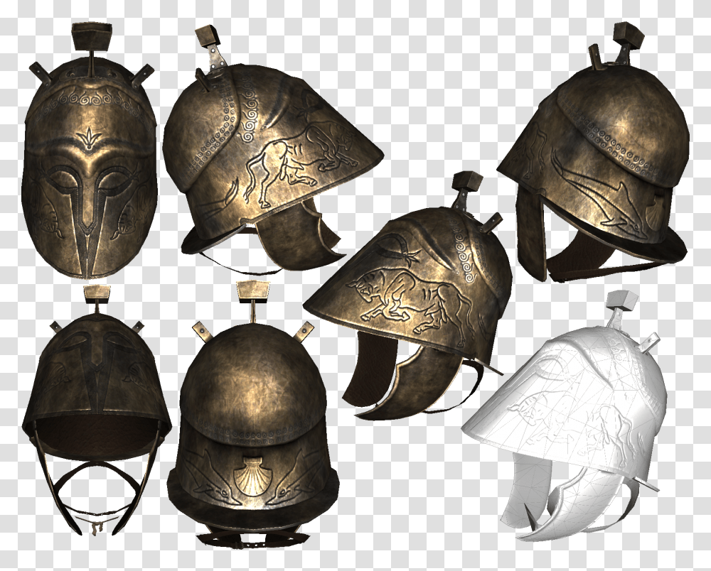 Helmet Type E Skyrim Corinthian Helmet, Armor, Apparel, Bronze Transparent Png