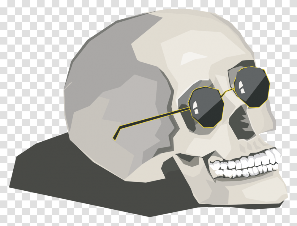 Helmetheadbicycle Helmet Skull With Sunglasses, Teeth, Mouth, Lip, Jaw Transparent Png