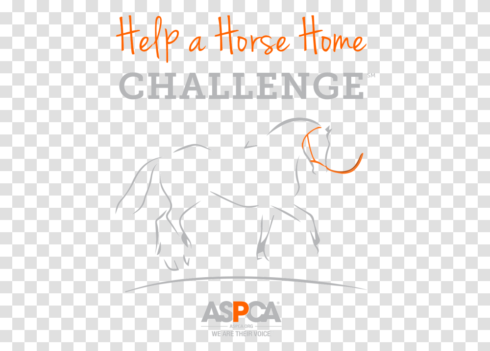 Help A Horse Home Orange And Gray Logo Stallion, Advertisement, Poster, Flyer, Paper Transparent Png