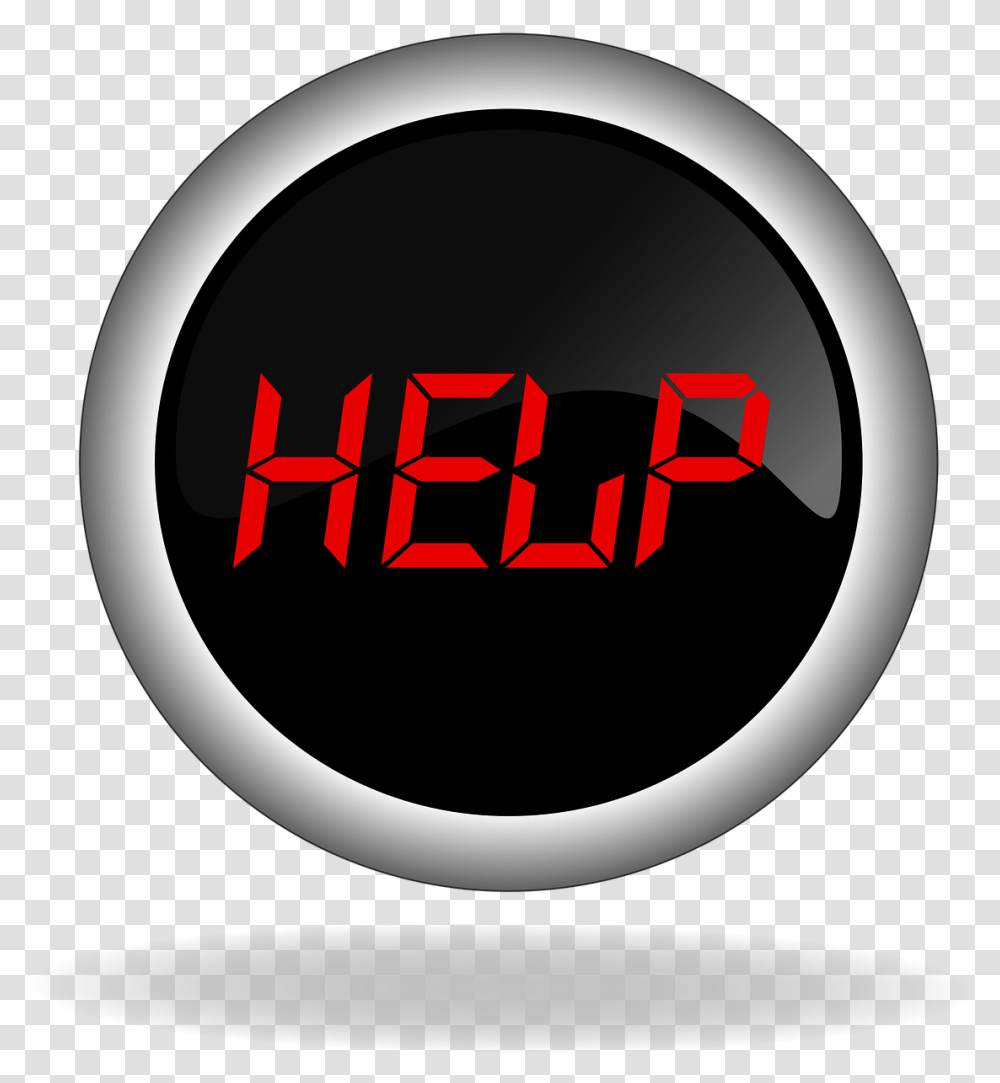 Help Service Button Icon Back Web Internet Principe Actif, Clock, Digital Clock Transparent Png
