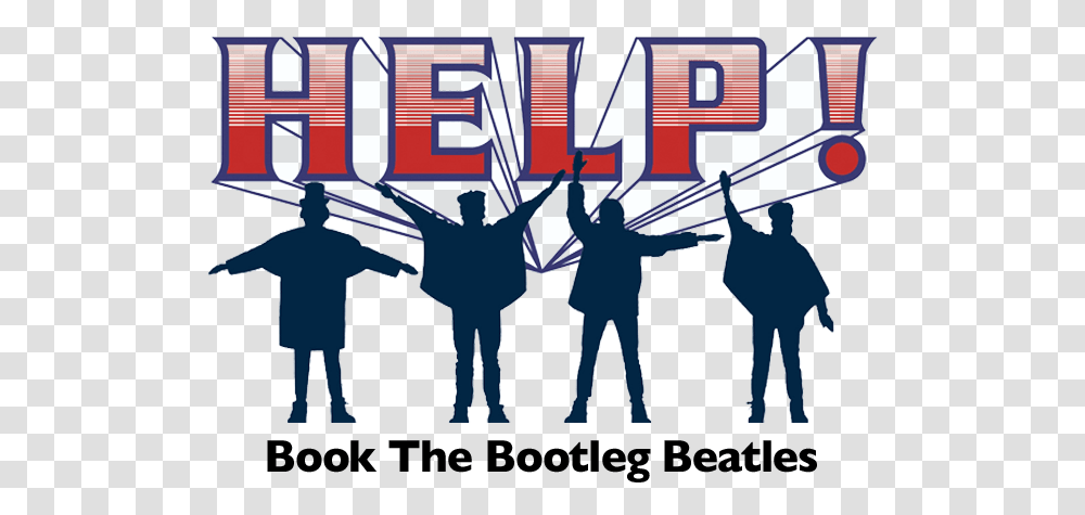 Help The Beatles Silhouette Abbey Road Decal Beatles Help, Person, Advertisement, Poster Transparent Png