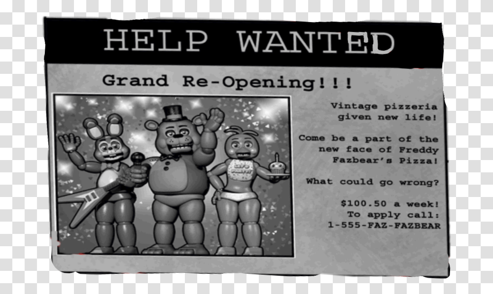 Help Wanted Newspaper Help Wanted Fnaf Phone, Poster, Advertisement, Flyer Transparent Png