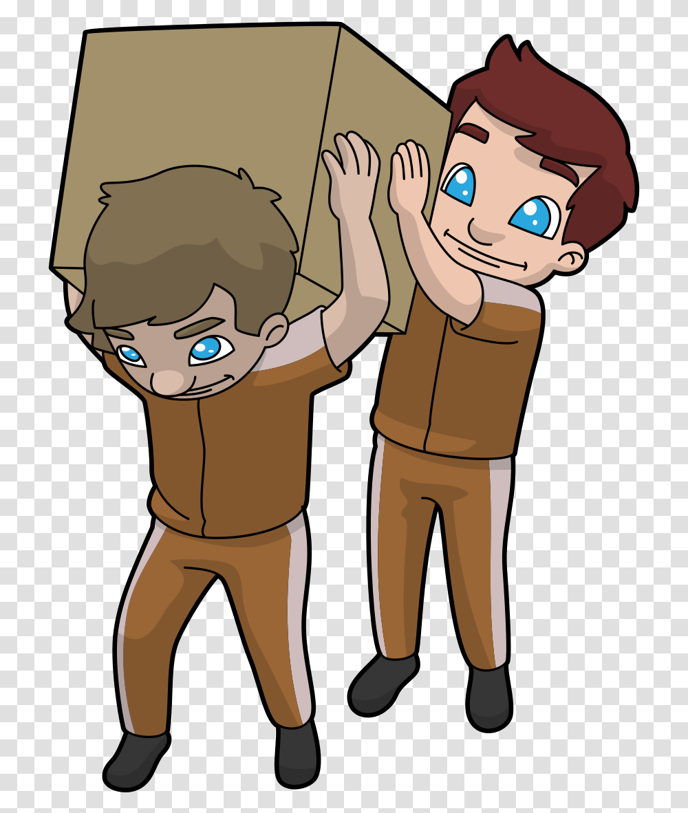 Helping Each Other Animated, Person, Human, Cardboard, Hand Transparent Png