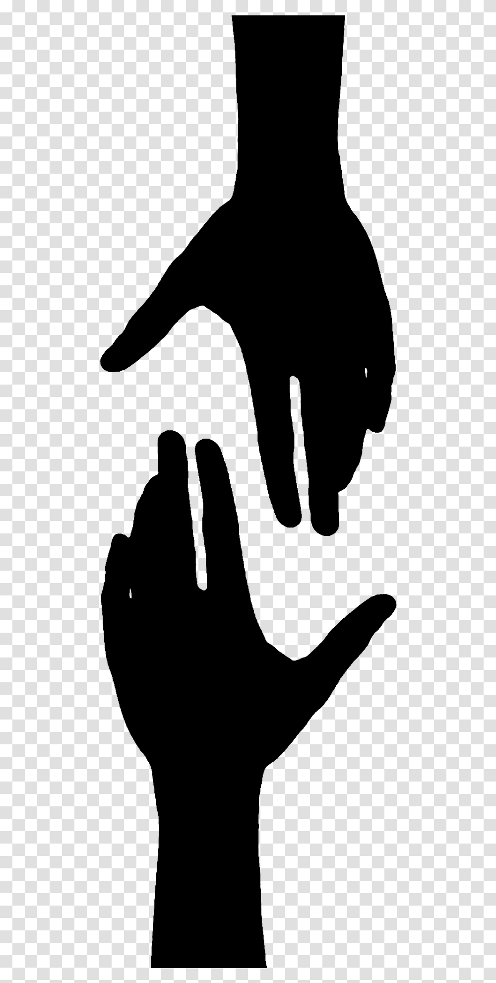 Helping Hand Silhouette, Gray, World Of Warcraft Transparent Png