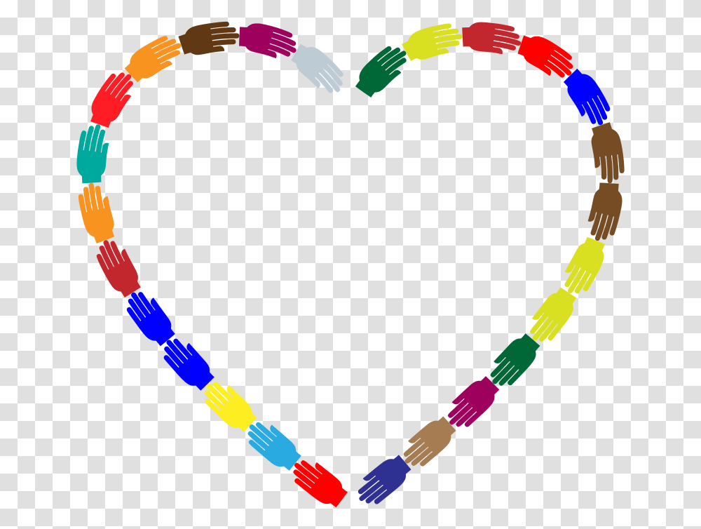 Helping Hands Heart Prismatic, Accessories, Accessory, Necklace, Jewelry Transparent Png