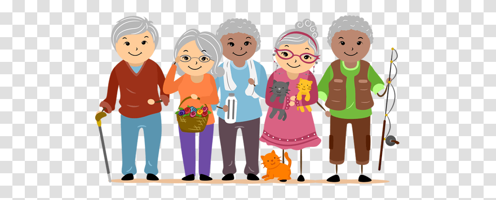 Helping Old Age People Senior Citizen Clipart, Person, Family, Female, Girl Transparent Png