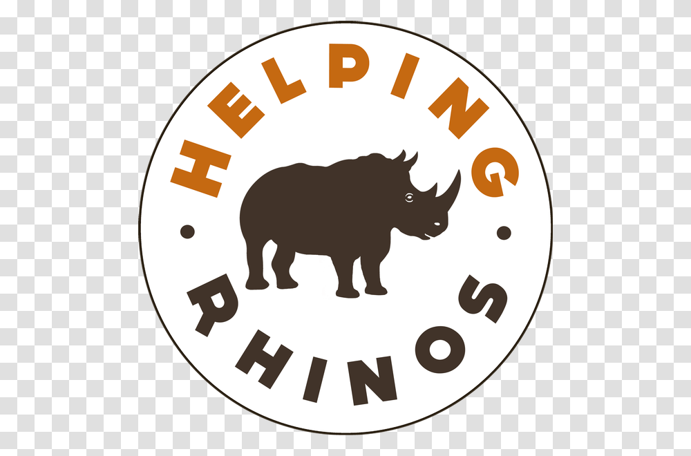 Helping Rhinos Window Sticker Helping Rhinos, Logo, Mammal, Animal Transparent Png