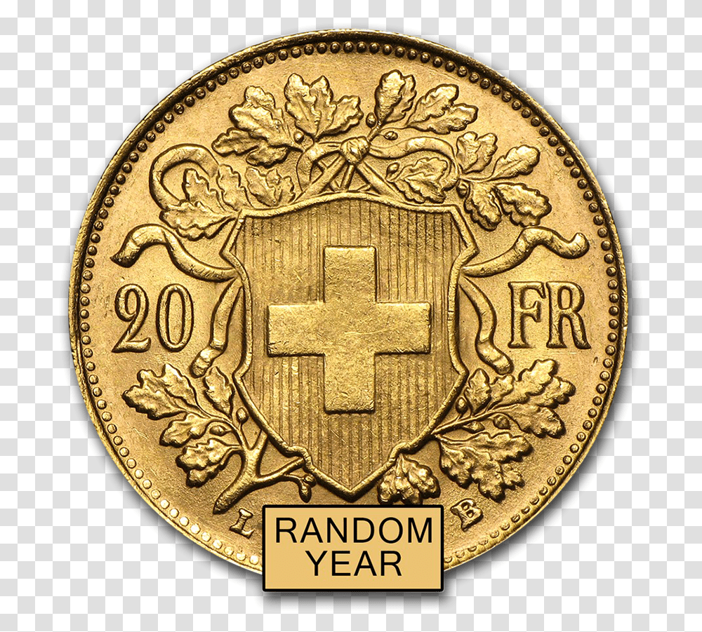 Helvetia 1897 20 Fr, Rug, Coin, Money, Gold Transparent Png