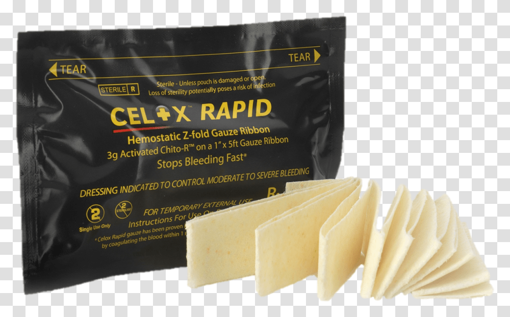 Hemostatic Gauze Celox Rapid Ribbon, Food, Sliced, Brie, Butter Transparent Png