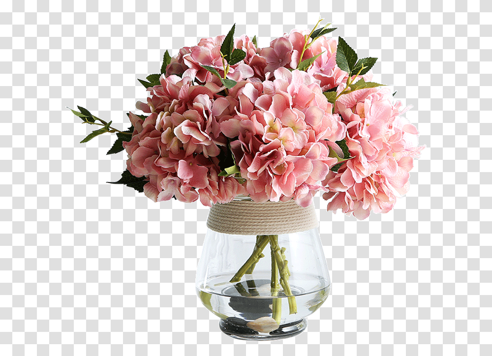 Hemp Rope Glass Vase Flower Arrangement Flowers Bouquet, Plant, Blossom, Flower Bouquet, Art Transparent Png