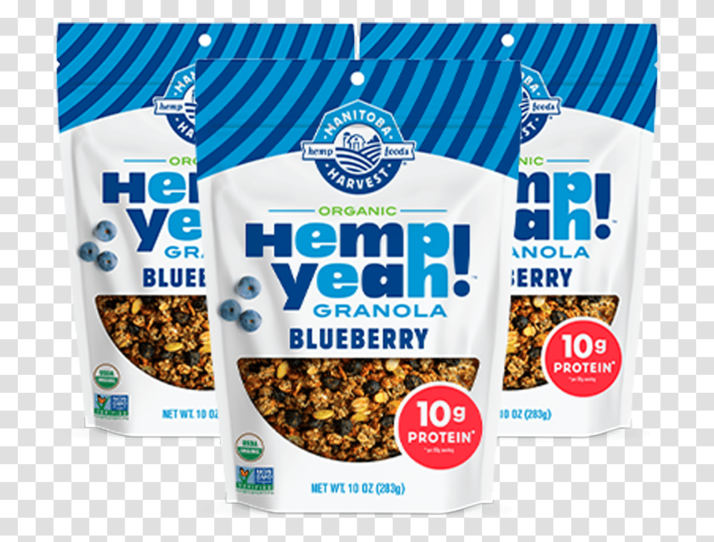 Hemp Yeah Blueberry Granola 3 Pack Granola, Flyer, Poster, Paper, Advertisement Transparent Png