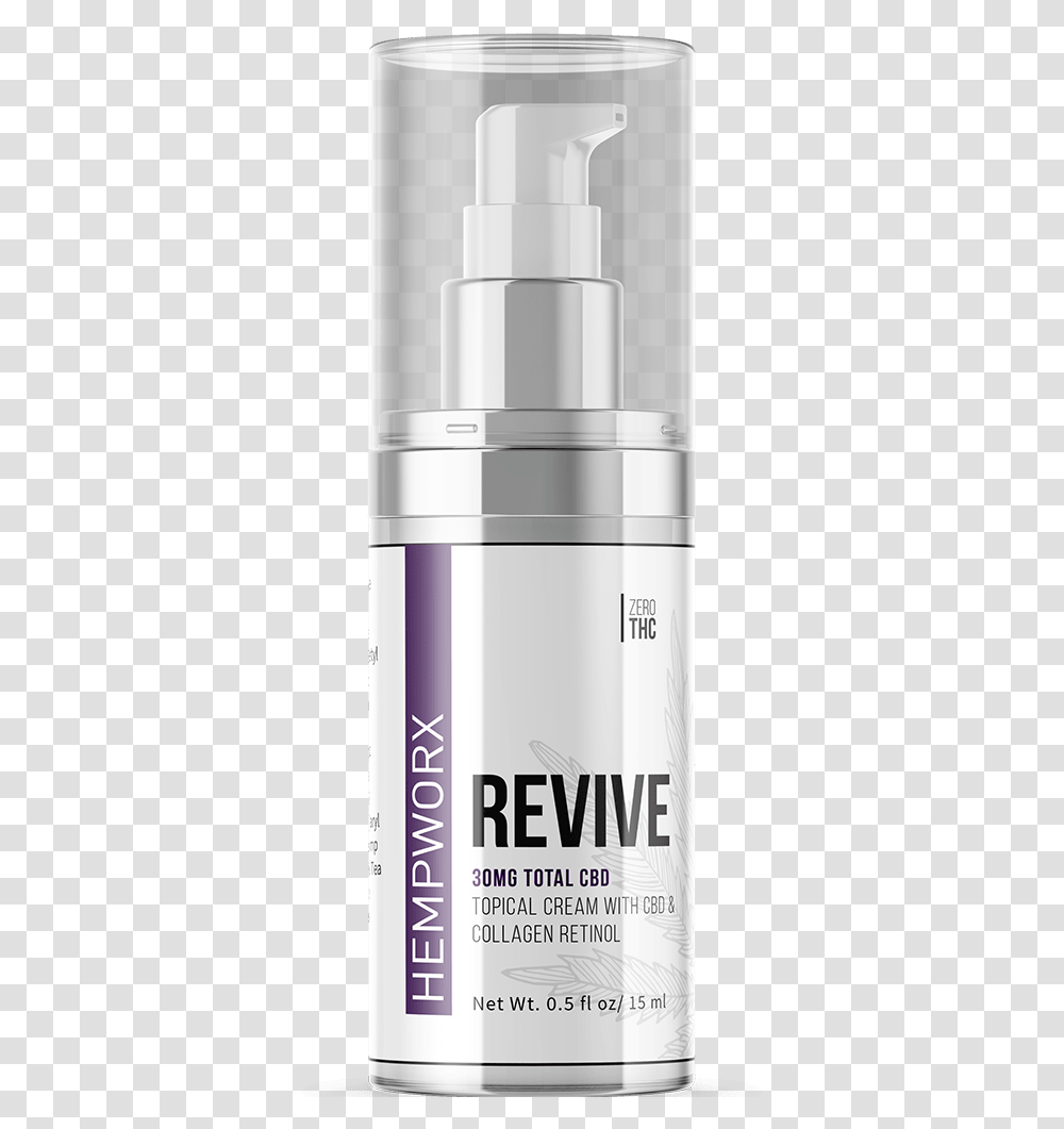 Hempworx Revive Skin Care Cream Topical Cbd Skin Care, Shaker, Bottle, Cosmetics, Perfume Transparent Png