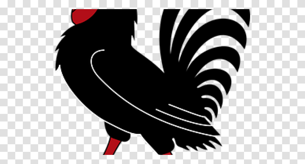 Hen And Rooster Clipart Big Black Cock Rooster, Bow Transparent Png