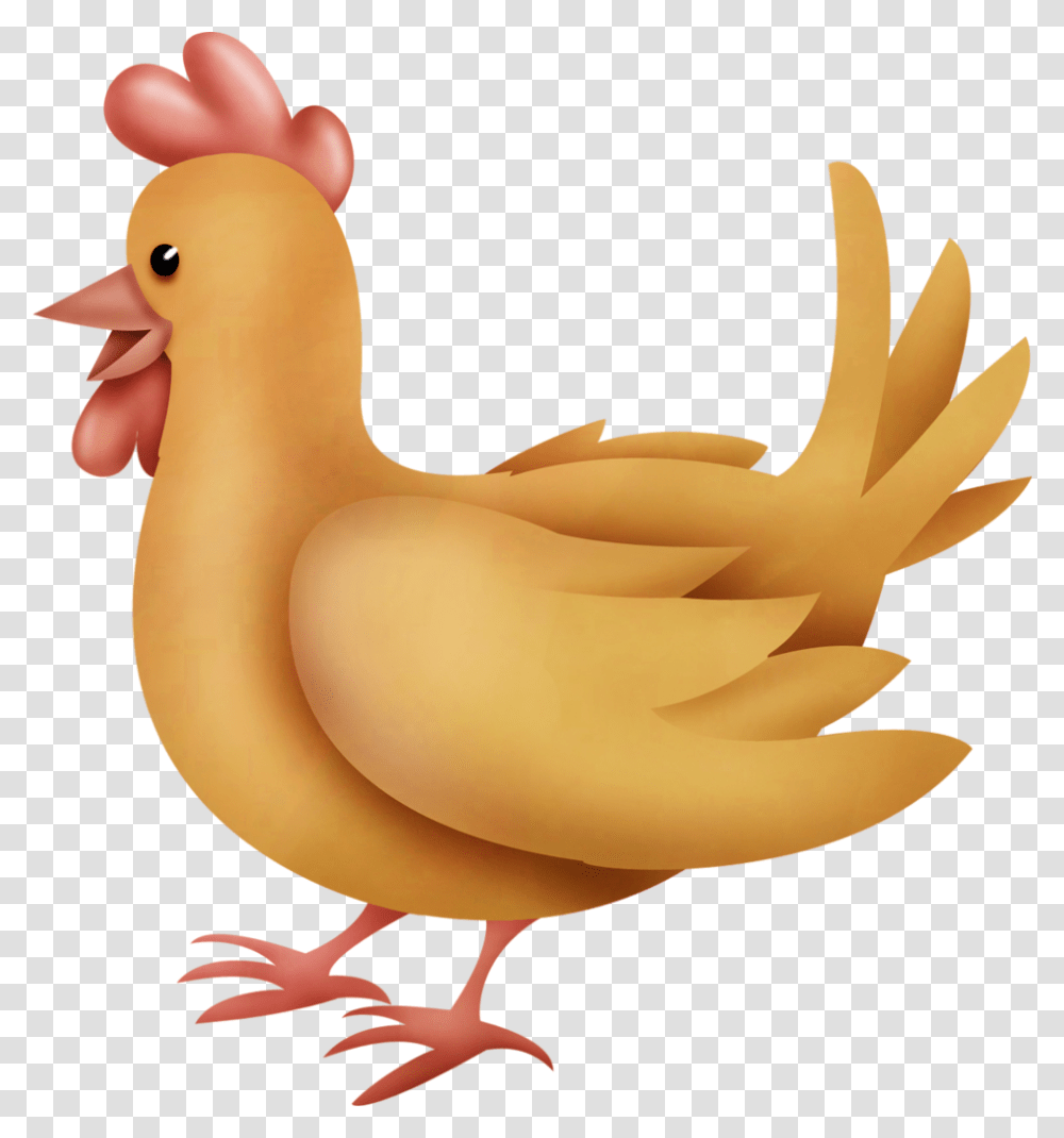 Hen Clipart Orange Chicken Background Chicken Clipart, Animal, Bird, Duck, Dodo Transparent Png