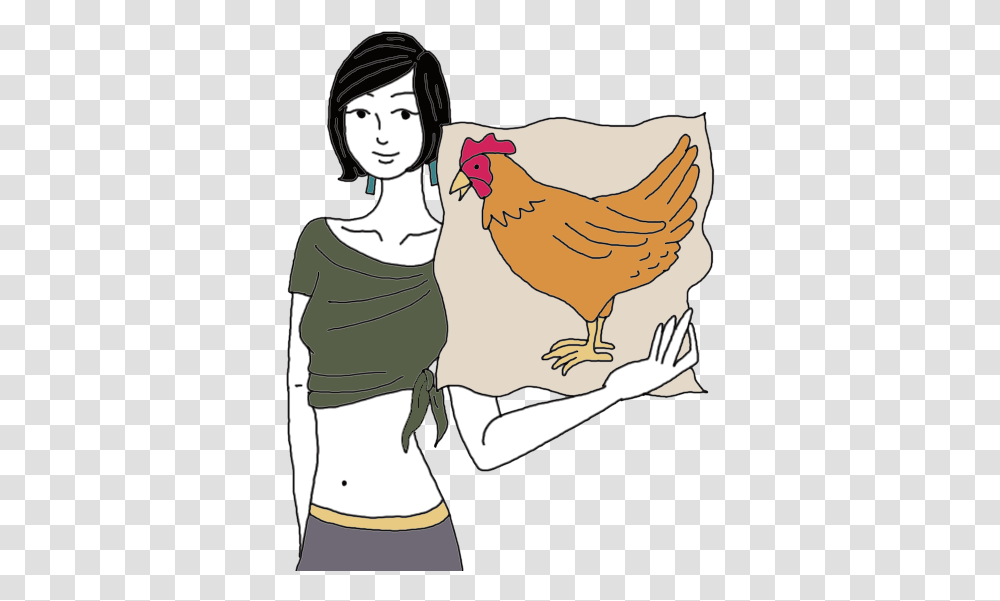 Hen Or Chicken Chicken Inside Woman Stomach, Poultry, Fowl, Bird, Animal Transparent Png