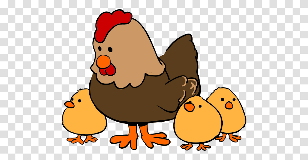 Hen With Chicks Clip Art, Chicken, Poultry, Fowl, Bird Transparent Png