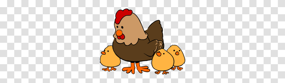 Hen With Chicks Clip Art, Poultry, Fowl, Bird, Animal Transparent Png