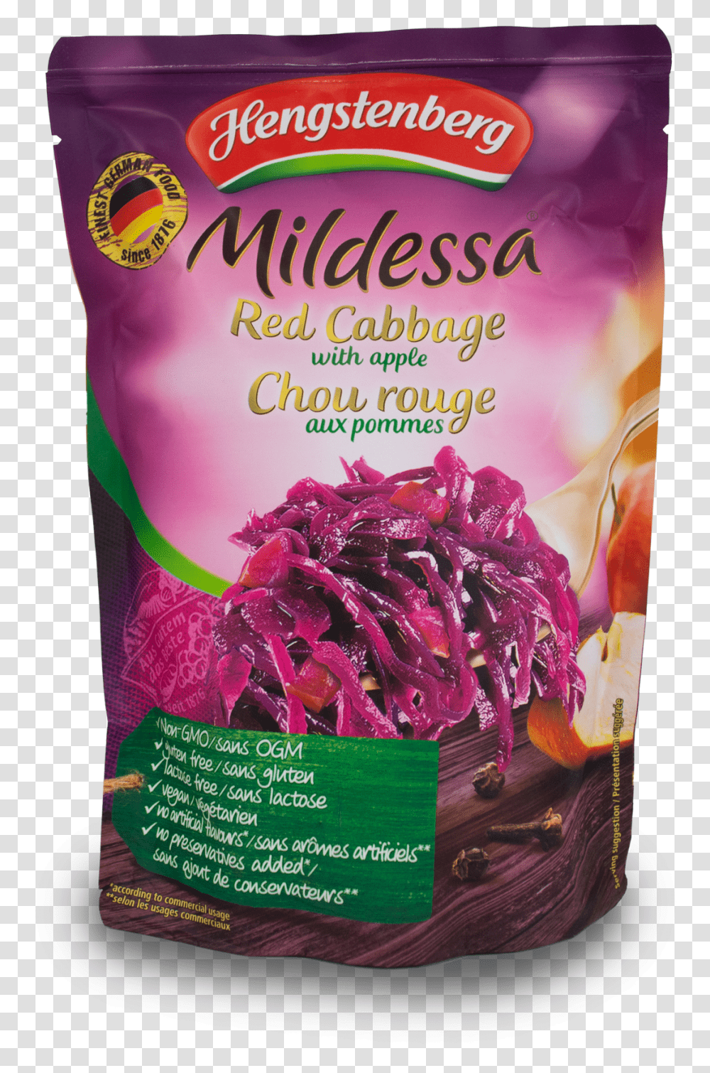 Hengstenberg Mildessa Red Cabbage With Apple 400g Beet Greens, Plant, Food, Flower, Vegetable Transparent Png