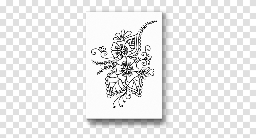 Henna Flower Poster Illustration, Floral Design, Pattern, Graphics, Art Transparent Png